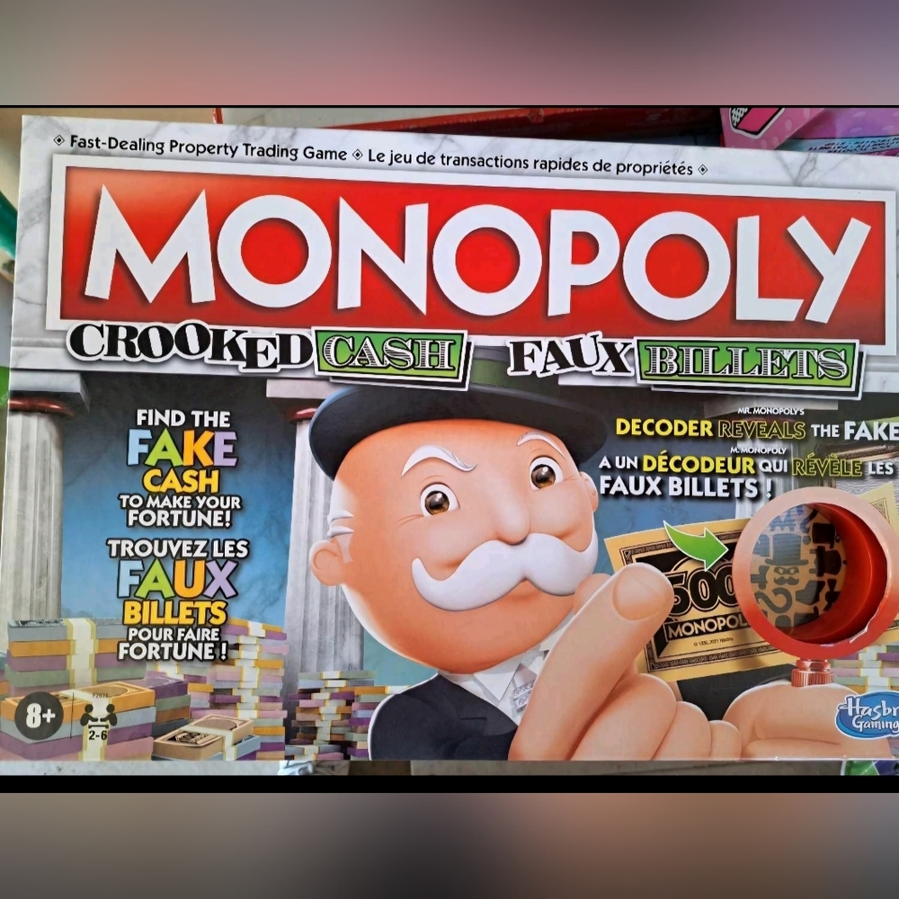 Monopoly Crooked Cash Board Game. Fast Dealing Property Trading Gsme